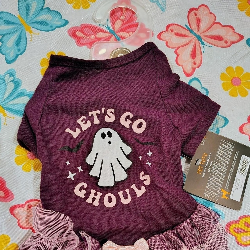 Halloween pet tutu for your best friend. " Let's go gouls" They want treats too
